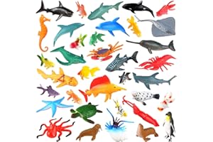 Pinowu 27 szt. zabawki dla robaków figurki zestaw do zabawy dla dzieci chłopców, 2-15 cm fałszywy robak owady - sztuczne pająki, karaluchy, skorpiony, krykiety, panie robaki