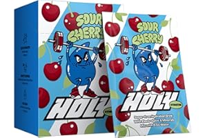 HOLY ENERGY HOLY Hydration Sour Cherry Tasting Box with Sour Cherry Flavour Powder, 10 Servings with Valuable Electrolytes & Minerals, Hydration Drink, Vegan with 100% Natural Fruit Flavours