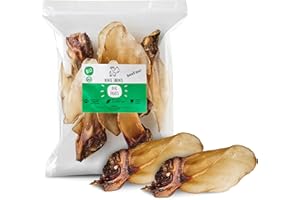 Bobik Snobik – Snacks Naturales & premios para Mascotas – Oreja de Vaca XXL sin aditivos, Alto en proteína, 500 g