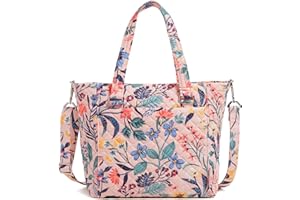 Vera Bradley Damen Schultertasche aus Baumwolle mit Mehreren Riemen Handtasche