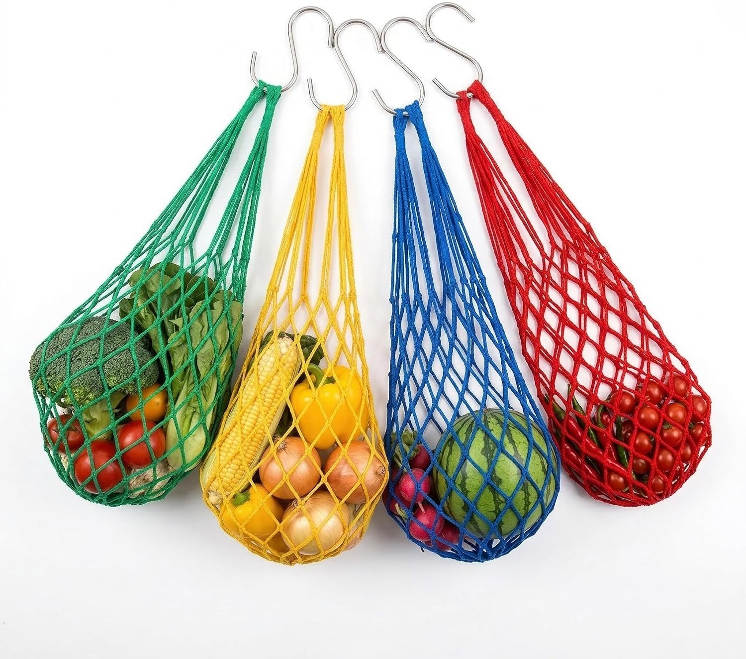4 bolsas de comida colgantes para gallinas, patos y gansos con ganchos prácticos, accesorios y juguetes para aves de corral