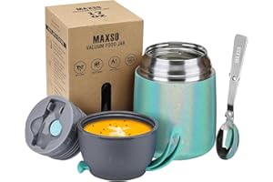 LOGEEYAR - Contenitore termico per alimenti, 500 ml (Verde brillante)