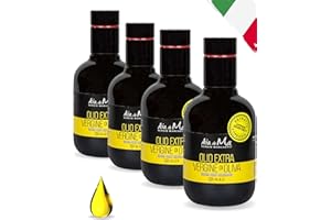 AIA DE MÂ SERGIO MARCHETTI Olio extravergine di oliva Estratto a Freddo 4 Bottiglie da 250ml, Olio Extravergine di oliva Italiano Qualità Superiore, Olio di oliva prodotto in Italia Olio evo Versatile Leggero Salutare Gustoso