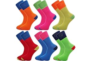 SOCK-TEC 6 Pairs Non Elastic Diabetic Mens Socks Easy Gentle Grip Loose Wide Soft Top Rich Cotton Sock UK 6-11