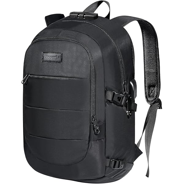 Laptop Backpack, 17-Inch Sosoon Travel Backpack for Laptop and Notebook, High School College Bookbag for Women Men Boys, Anti-Theft Water Resistant Bussiness Bag with USB Charging Port, Black : Buy Online at