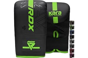 RDX Guantoni Boxe per Allenamento e Muay Thai, Maya Hide Pelle KARA Guanti da Sacco per Sparring, Kickboxing, Sacchi Pugilato, Arti Marziali Combattimento, Colpitori Punzonatura, Punching Bag Mitts