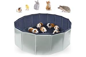 GHWMYD Enclos pliable pour petits animaux - Clôture d'entraînement pour cochons d'Inde, hamsters, lapins, chinchillas, chiots, chatons, petits animaux - 80 x 30 cm