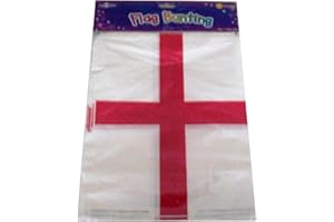 THE FANCY DRESS AND PARTY STORE England St Georges Day Flag Bunting Banner 20 Flags 10M - 32 feet Long