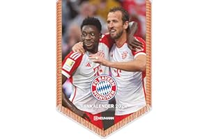 N NEUMANNVERLAGE N NEUMANN VERLAGE FC Bayern München Wandkalender 2024, im Format 21 x 29,7 cm, Bannerkalender, Fussball-Fan Kalender mit Fussball highlights