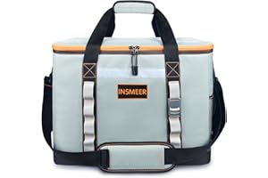 INSMEER Bolsa Térmica Grande Plegable 25L/48L con Aislamiento para el Almuerzo, con abridor de Botellas y Correa de Hombro extraíble, 32/65 Latas para Camping/Exterior/Picnic/Playa
