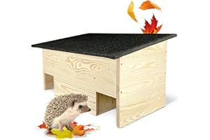GARTENETAGE Igelfutterhaus ohne Boden aus Massiv-Holz/Igelhaus Winterfest, Katzensicher/Igelfutterhaus produziert in Deutschland & aus zertifiziertem Holz/Igel Futterstelle
