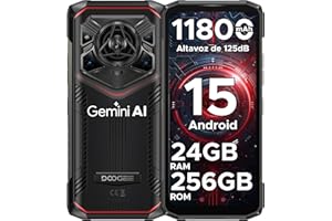 DOOGEE Blade20 Pro Telefono Movil Irrompible, Android 15 Movil Indestructible 11800mAh, 24GB RAM+256GB ROM/2TB, 6.6" HD+ 90Hz, Altavoz de 125 dB, Gemini AI, Cámara 50MP+20MP+8MP, IP68IP69K/Face ID