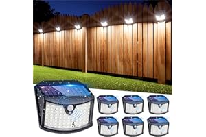 POSSILY Solarlampen für Außen mit Bewegungsmelder [6 Stück], 3 Modi Garten Solarleuchten für Außen IP65 Wasserdichte Solarlampen für Außen Wand Led Solar Strahler Außen für Garten, Hof, Garage, Haustüren