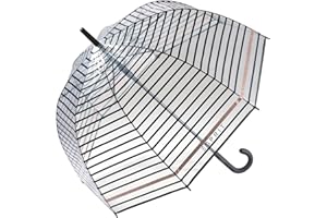 Esprit - Paraguas, largo, forma de hongo, tiras de color cobre