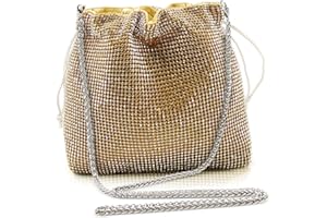 MICHELLE MOON Handtasche Damen Klein Elegant mit Glitzer | Clutch Glitzer für Hochzeit, Party und besondere Anlässe | Handtasche Damen mit abnehmbarer Schulterkette