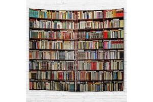 izielad Bibliothèque Tapisserie Tenture Murale Bibliothèque avec Livres Mur Art Décoration Murale Tapisseries pour Chambre Salon Collège Dorm Décor 180x230cm 71"x90"