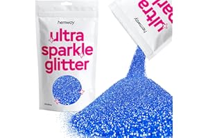 Hemway Ultra Étincelle Glitter Bleu Saphir 100 g / 0,35 oz multi-usages résine époxy Arts & Crafts cosmétiques Safe corps cheveux visage Nail Art Beauté Fleurs Weddings Décoration poudre poussière