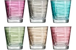 Leonardo Vario Petit Verre à Eau en Verre, Multicolore, Lot de 6