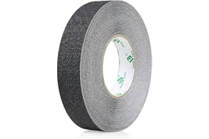 BOMEI PACK Strisce Antiscivolo per Scale,2.5cm × 20m Nastro Adesivo Antiscivolo per Esterni Interni,Nastro Antiscivolo Autoadesivo,Nastro Antiscivolo per Gradini,Strisce Antiscivolo (Nero)