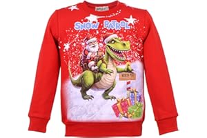 MARIELA KIDS Kinder Weihnachten Pullover | Sweatshirt Jungen/Mädchen | Winterpullover Sweater Rudolph | Baumwolle | WeihnachtShirt | Kinderpullover
