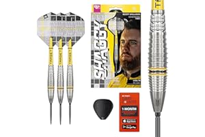 Target Darts Scott Williams Generazione 2 Set Dardi in Acciaio Swiss Point, 23G/25G | Player Edition G2 Freccette al 90% di Tungsteno, Alette PRO Ultra N. 2, Aste PRO Grip Tag e Attrezzo SP
