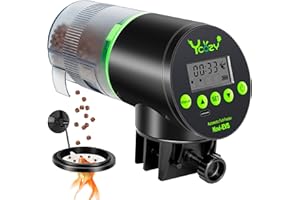 Ycozy Automatyczny Karmnik dla Ryb Dozownik Pokarmu dla Ryb Typu C Dozownik Karmy dla Ryb Ulepszony Pojemnik Odporny na Wilgoć Automatyczny Podajnik do Akwarium