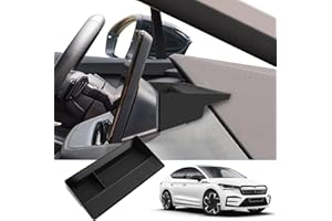 BIXUAN Enyaq iV 2024 kompatibel mit Skoda Enyaq iV 2021 2022 2023 2024 Mittelkonsole Aufbewahrungsbox mit Rutschfester Matte Ablagefach Zubehör Armlehne Organizer Tray Mittelarmlehne Handschuhfach