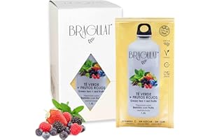 BRAGULAT | Bebida de Fruta con Té Verde y Frutos Rojos | Bebidas y Refrescos Instantáneas en Polvo | Saborizantes Sin Azucar, con Vitamina C y B12 | 15 Sobres