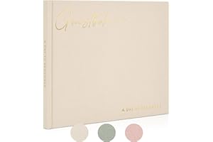 ZICOTO Beautiful Wedding Guest Book for Your Wedding Reception - Simply Elegant Guestbook to Sign in - The Perfect Wedding Or Baby Shower Guest Book and Addition to Your Big Day