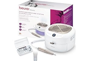 Beurer MP 200 StudioNails Pro station de manucure/pédicure 3 en 1, fraise à ongles électrique avec lampe UV/LED & aspirateur de poussière, pour les ongles en gel et en acrylique, 9 accessoires