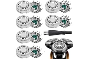 XERTEAM 6 sztuk SH90/72 wymiennych głowic tnących kompatybilnych z Philips Series 9000 głowice wymienne ze szczotką do czyszczenia, akcesoria do golenia na mokro i sucho, kompatybilne z Philips Series