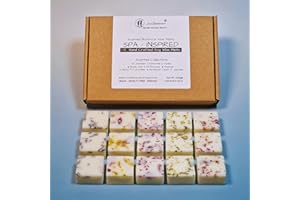 J-JOO SISTERS ORGANIC-NATURAL-BEAUTY SPA-Inspired Highly Scented Botanical Wax Melts Collections (15 x 13.5g Hand Crafted) - Vegan Friendly & Cruelty Free - Plastic Free - Provide 8 to 10hrs scents/cube - Made in the UK (SPA - INSPIRED)