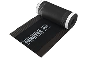 PAROTEC Closoir de faîtage de ventilation de qualité supérieure Rouleau de faîtage aluminium + non-tissé 390 mm x 5 m (marron foncé)