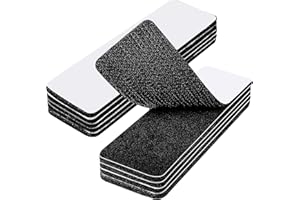 elzle 10 Pièces Scratch Autocollant Double Face Extra Fort, 3 X 10cm Adhésif Puissant Bande, Bandes de Scratch Autocollantes pour Tapis,Cadre Photos Et L'Artisanat,Maison,Bureau