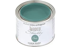 BIANCO SHABBY biancoShabby® Chalk Paint Petrolio Pintura Shabby Chic Vintage para Muebles y Paredes Extra Mate vuelva a dar color fácilmente todo tipo de material sin lijar (500 ml Paquete de 1)