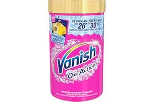 Vanish Oxi Action Booster de Lavage Détachant Textile et Anti-décoloration Poudre efficace dès 20° - Pot de 1410g