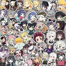 Demon Slayer Peeking Characters sticker for Aquaflask tumbler, laptop