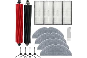 Home Times Kit de accesorios para Roborock S8 Pro Ultra, 1 elevador de doble roller, 4 filtros HEPA, 4 cepillos laterales, 4 toallitas