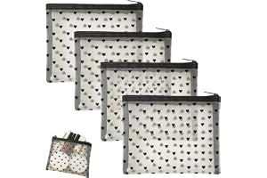 LUFFLOK 4 stycken sminkväskor små, kosmetiska väskor för kvinnor liten mini makeup väska snöre sminkväska bärbar makeupväska