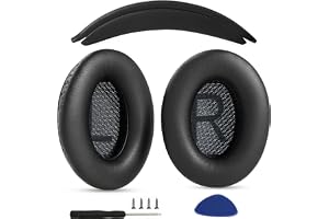 Öronkuddar + Huvudbandsbyteöronkuddar Kompatibla med Bose QuietComfort 45 QC45 35 QC35, QC35 ii överöronshörlurar Enkel DIY-i