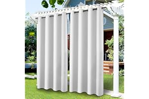 LiveGo Tenda da Esterno, Tenda Impermeabile Oscurante, Tenda Termoisolante da Giardino per Veranda/Pergolato/Archetto(Avorio,2 PCS, 52" Wx84L)