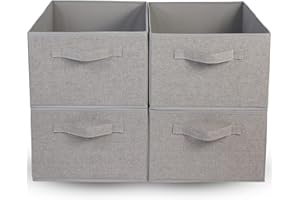 OVAKIA 4 PCS Clothes Drawer Organisers Large Capacity Foldable fabric Storage Box with Handles Collapsible Wardrobe Storage Organiser for Clothes Bras Shirts Pants Blanket Toys