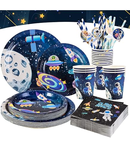 72 Pcs Faveurs Anniversaire Espace | Cadeaux Garçons | Stylo Invisible, Tatouages Lumineux