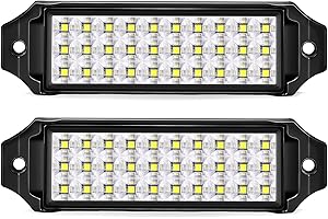 HOZILIFE Flush Mount LED Pod Lights, 2PCS 40W Bumper Light Spot Backup Reverse Lights Off-Road Driving Fog Work Lighting 6 Inch LED Light Bar for Truck ATV UTV Boat (White)