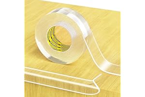 ‎MILEQEE MILEQEE Clear Edge Protector Strip,25mm×2m, Scharfe Kante Wrap Cover Tape, selbstklebend Schutz Stoßfänger Guards für Schrank Tür Schreibtisch Glas Tisch Bett Möbel, Küche Arbeitsplatte, wasserdicht