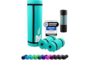 REFIT FITNESS REFIT Premium NBR Fitnessmatte Yogamatte 190 x 60 x 1,5 cm - wahlweise mit Yoga Pad 25 x 61 x 1,5 cm - Fitness Pads Knie Kniekissen - mit Tragegurt und Tragetasche - Phtalatfreie Matte
