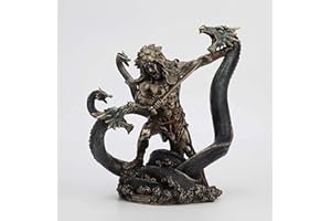 Veronese Design 12 3/8 "Ercole che combattono l'Hydra Freddo Resina Finitura Bronzo Antico Statua Decorazione per la Casa