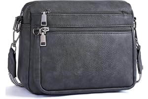 MUIIKOLA Sac à bandoulière pour femme, sac à bandoulière pour femme, sac à bandoulière en cuir, large sangle souple