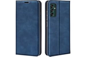 JEELAR NEINEI Funda para Samsung Galaxy M13 4G,Libro Cuero Carcasa Billetera con [Ranuras y Tarjetas] [Magnético] [Función de Soporte],Diseño Simple PU/TPU Flip Movil Cover Case,Azul