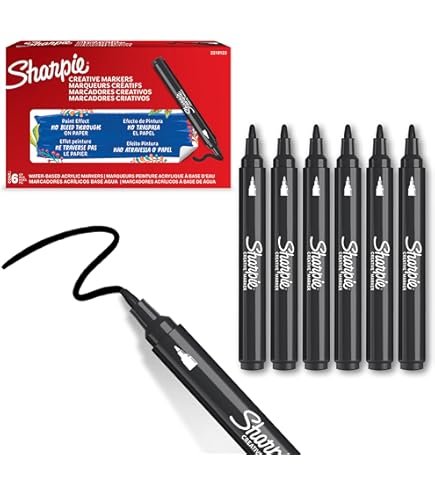 Sharpie Glam Pop - 24 Marqueurs Permanents Pointe Fine Couleurs Assorties - Couleurs Vives Et Audacieuses